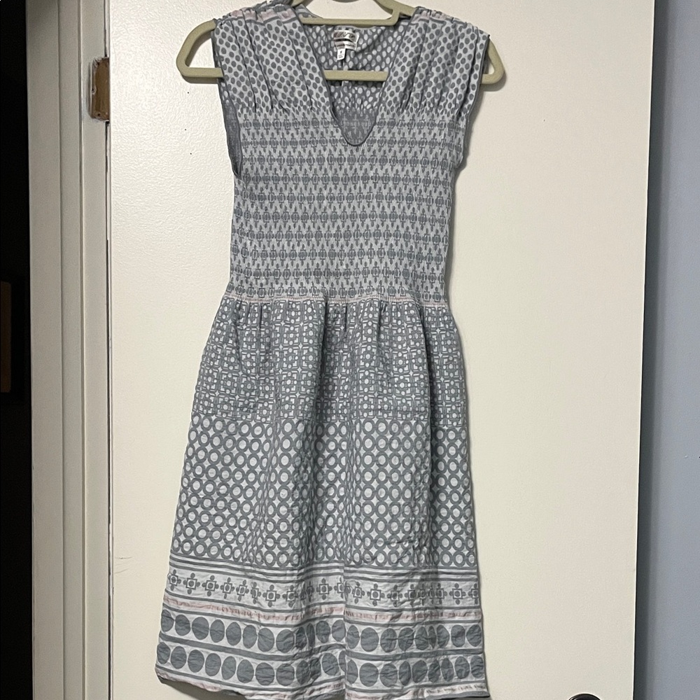 Gray Patterned Women's Dress